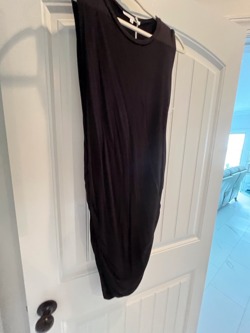Women's Asymmetrical Black Sleeveless Dress